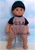 Navy Baseball Set Baby Doll