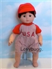 Red Baseball Set Baby Doll