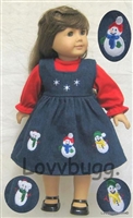 Snowman Denim Jumper  for 15 inch  Baby Doll