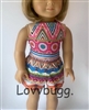 Rainforest Beach Dress/Shorts Repro for Lea GOTY 2016 for 18 inch American Girl or Baby Doll Clothes