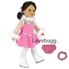 Pink Ice Skating Dress Outfit for American Girl 18 inch or Bitty Baby Doll Clothes