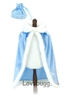 Blue Cape with Fur Trim