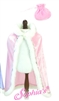 Pink Cape with Fur Trim