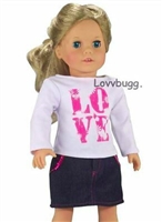 Love Shirt and Skirt Set