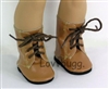 Camel Tan Boots for American Girl or Boy 18 inch or Bitty Baby Born Doll Shoes