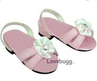 Pink Kitten Heel Sandals