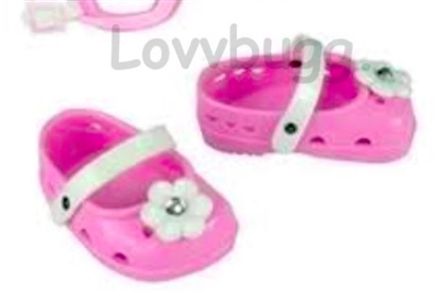 Pink Flower Clogs