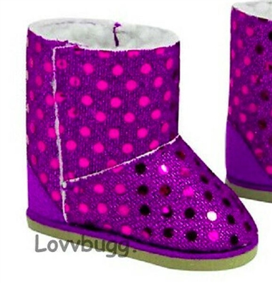 Purple Sequins Uggly Boots