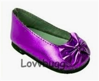 Purple Met Bow Shoes