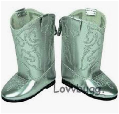 Silver Cowboy Boots