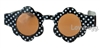 Black Flower Dots Sunglasses