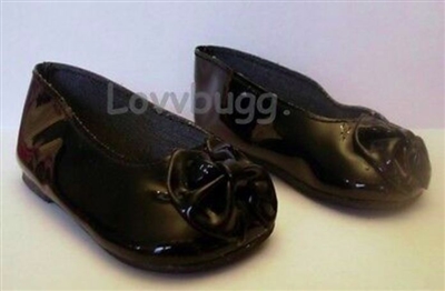 Black Bow Shoes for My Twinn Doll