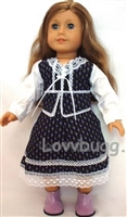 Navy Calico Dress