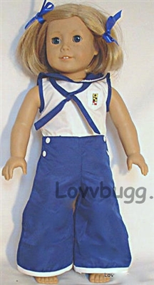 Kit Nautical Beach Pajamas Repro for American Girl 18 inch Historical Doll Clothes