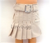 Pleated Khaki Skirt