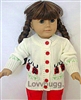 Ladybug Sweater for American Girl 18 inch or Bitty Baby Born Doll Clothes