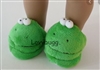 Silly Frog Slippers for American Girl 18 inch or Baby Doll Clothes Shoes Accessory