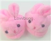 Rabbit Slippers for American Girl 18 inch or Baby Doll Clothes Shoes Accessory