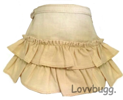 Double Ruffle Khaki Skirt