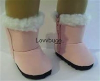 Light Pink Sherpa Boots