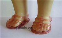 Pink Jellies Sandals for American Girl 18 inch or Baby Doll Shoes