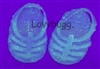 Blue Jellies Sandals for American Girl 18 inch or Baby Doll Shoes