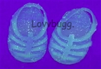 Blue Jellies Sandals for American Girl 18 inch or Baby Doll Shoes