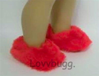 Red Pom Pom Slippers