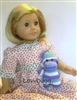 Blue Sock Monkey Mini for American Girl 18 inch Doll Accessory