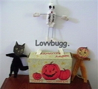 Vintage Mini Halloween Favors Box and Toys for 18 inch American Girl 18 inch Doll Costume Accessory