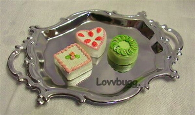 Petit Fours on Fancy Metal Tray