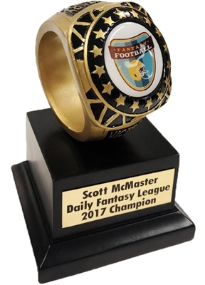 Large Ring Fantasy Football Trophy | Bruno's