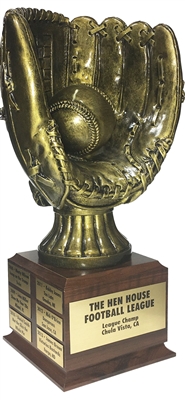 Glove & Ball Perpetual Fantasy Baseball Trophy