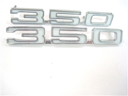 1968 Camaro 350 Fender Emblems Set, Original GM NOS, Pair