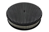 1967 - 1992 Camaro Air Cleaner Assembly, Round Open Element, BLACK ALUMINIUM FULL FINNED