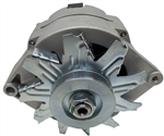 1961 - 1984 Chevy / GM 10DN Style Natural Finish NEW 100 Amp Alternator, 1 Wire or 3 Wire