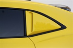 2010 - 2015 Quarter Window Louvers, Upper Side Scoop Covers, Primed and Paintable, Pair