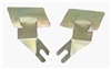 1967 - 1969 Camaro Lower Windshield Outer Corner Molding Clips Gold, Pair
