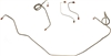 1971 - 1979 Camaro Front Brake Line Kit for Power Disc, Original Style Steel