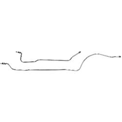 1984 - 1992 Camaro Brake Lines Set, Rear Axle, For Cars with Rear Drum and without Borg Warner HD Rear End