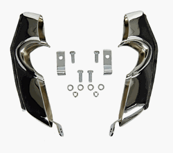 1969 Camaro Front Bumper Guards, Optional Chrome Deluxe, Pair