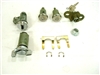 1970 - 1973 Camaro Complete Locks Set, LONG DOOR CYLINDERS with GM Square Head Keys