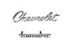 1967 Emblems Set for Header Panel or Trunk Deck Lid, Chevrolet and Camaro Logos, 2 Pieces