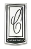 1970 Header Panel Emblem, "C" Script with "CAMARO"