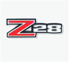 1972 - 1973 Camaro Grille Emblem, Z28 Logo, Colors: Red, Chrome, and Black | Camaro Central