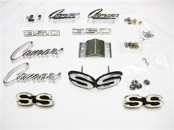 1968 Camaro Emblems Set for Super Sport 350 with Standard Grille, Complete | Camaro Central