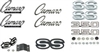 1969 Camaro SS Emblems Set for 350 Engines, Standard Grille