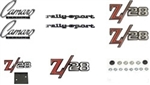 1969 Camaro Emblems Set for Z/28 with Rally Sport Grille