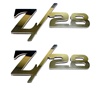 Custom Camaro Z28 Fender Emblems, Stainless Steel, Peel and Stick, Pair