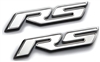 2010 - 2015 Camaro Custom RS Emblems, Rally Sport, Polished Billet Aluminum, Pair, Badges, Peel and Stick, Easy Installation